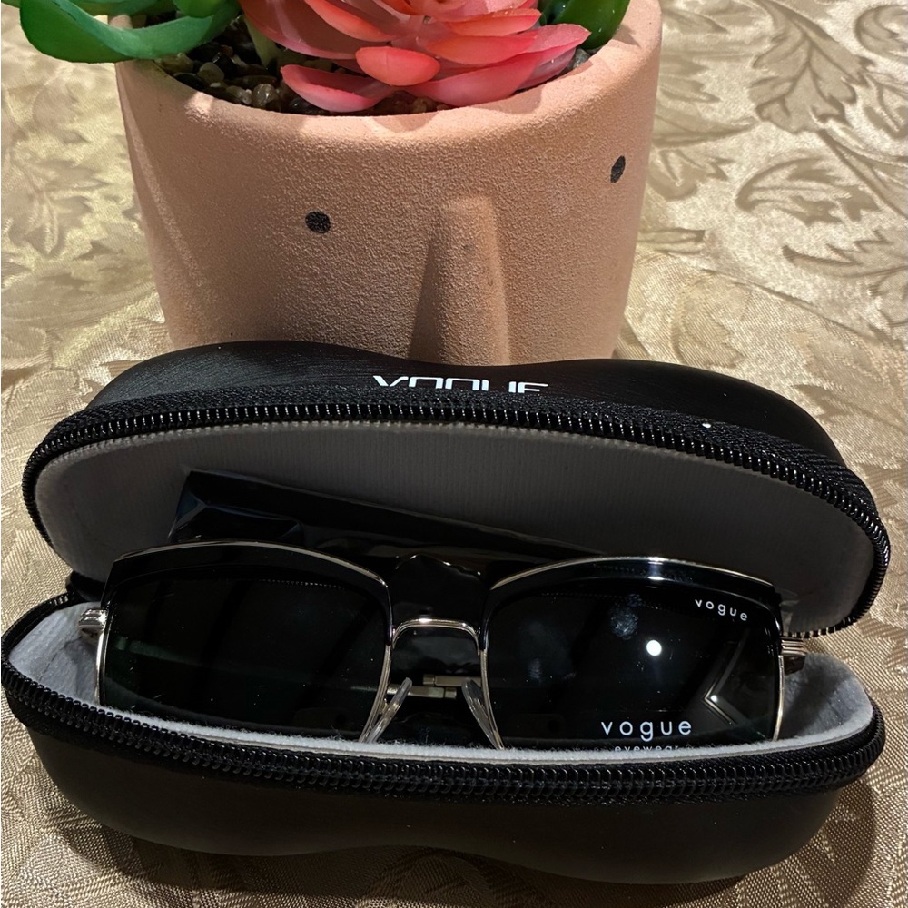 Vogue Silver and Black Men's Sunglasses